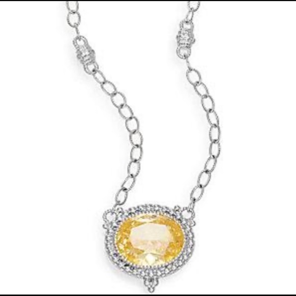 Judith Ripka La Petite Canary Crystal Necklace - Picture 1 of 9